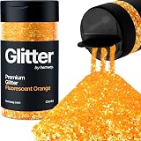 Hemway Fluorescent Orange Glitter Shaker 130g Chunky Glitter
