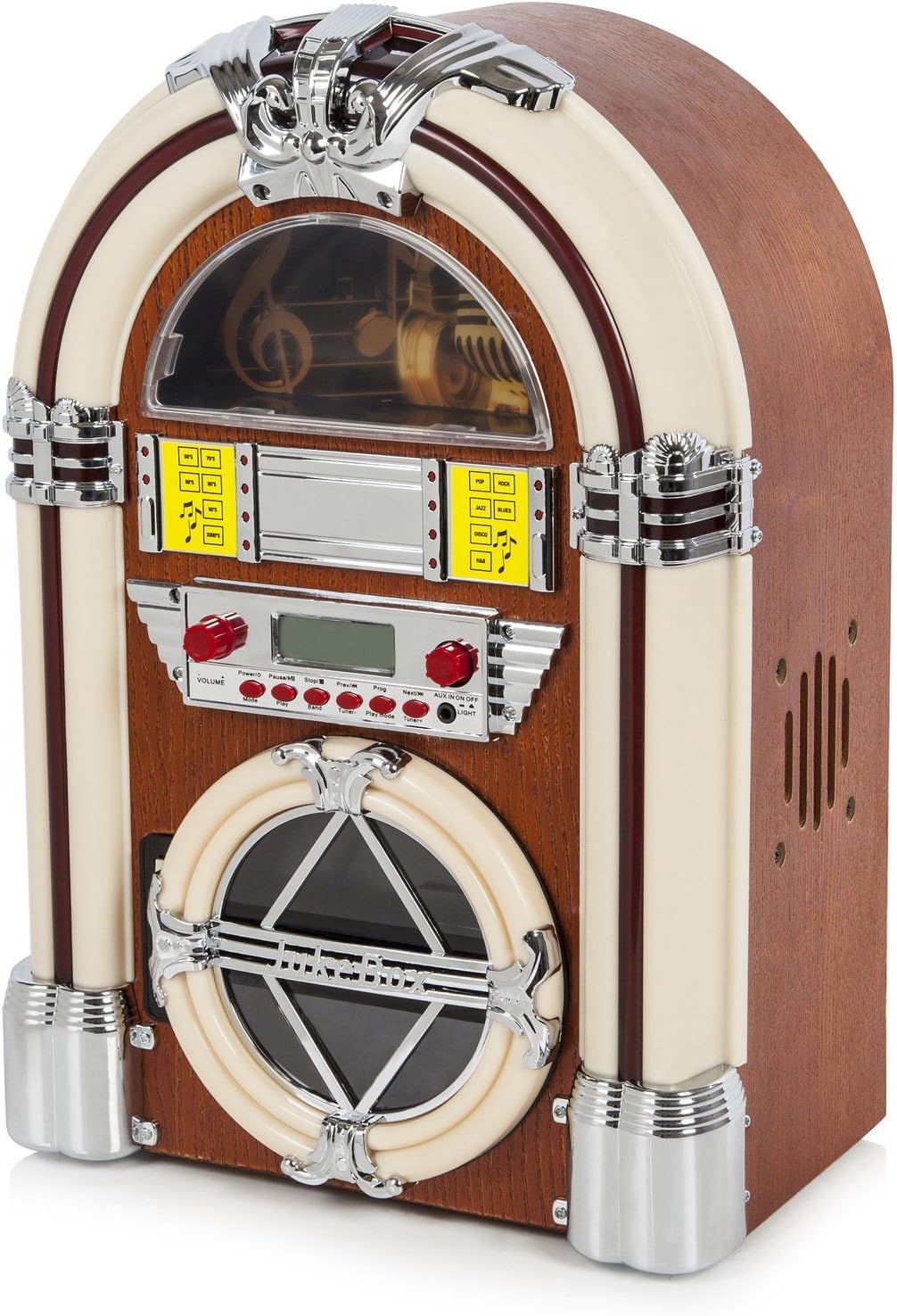 Bluetooth Mini Multi Functional Jukebox with LEDs lights Speakers CD AM/FM Radio CD player
