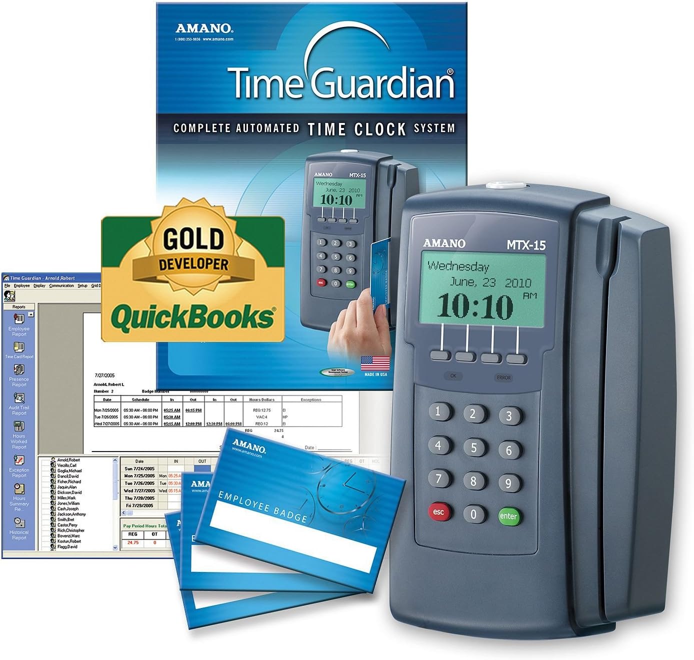 Amazon Com Amano Time Guardian Time Clock System Office Products