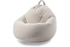 ENBAOHUI Stuffed Animal Storage Bean Bag Chair Cover (No Filler) Washable Ultra Soft Corduroy Bean Bag Cover for Organizing Plush Toys, Bean Bag for Adults