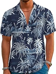 Hawaiian Shirts for Men Summer Beach Casual Short