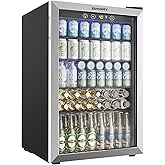 Icyglee 4.5 Cu.ft Beverage Refrigerator Cooler, 145 Can Mini Fridge with Digital Temperature Display for Soda Beer Wine, Freestanding beverage fridge with Adjustable Shelving for Home Office Bar on Fridge.com