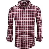 Alex Vando Mens Button Down Shirts Wrinkle Free 4-Way Stretch Print Business Casual Shirt