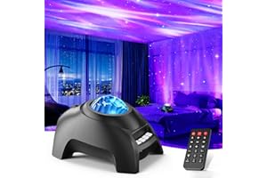 FEKTIK Northern Galaxy Light Aurora Projector, Star Projector with 33 Light Effects, Starry Nebula LED Lamp with Remote Control, White Noise, Kids/Adults Room Decor, Bluetooth Speaker for Party Christmas