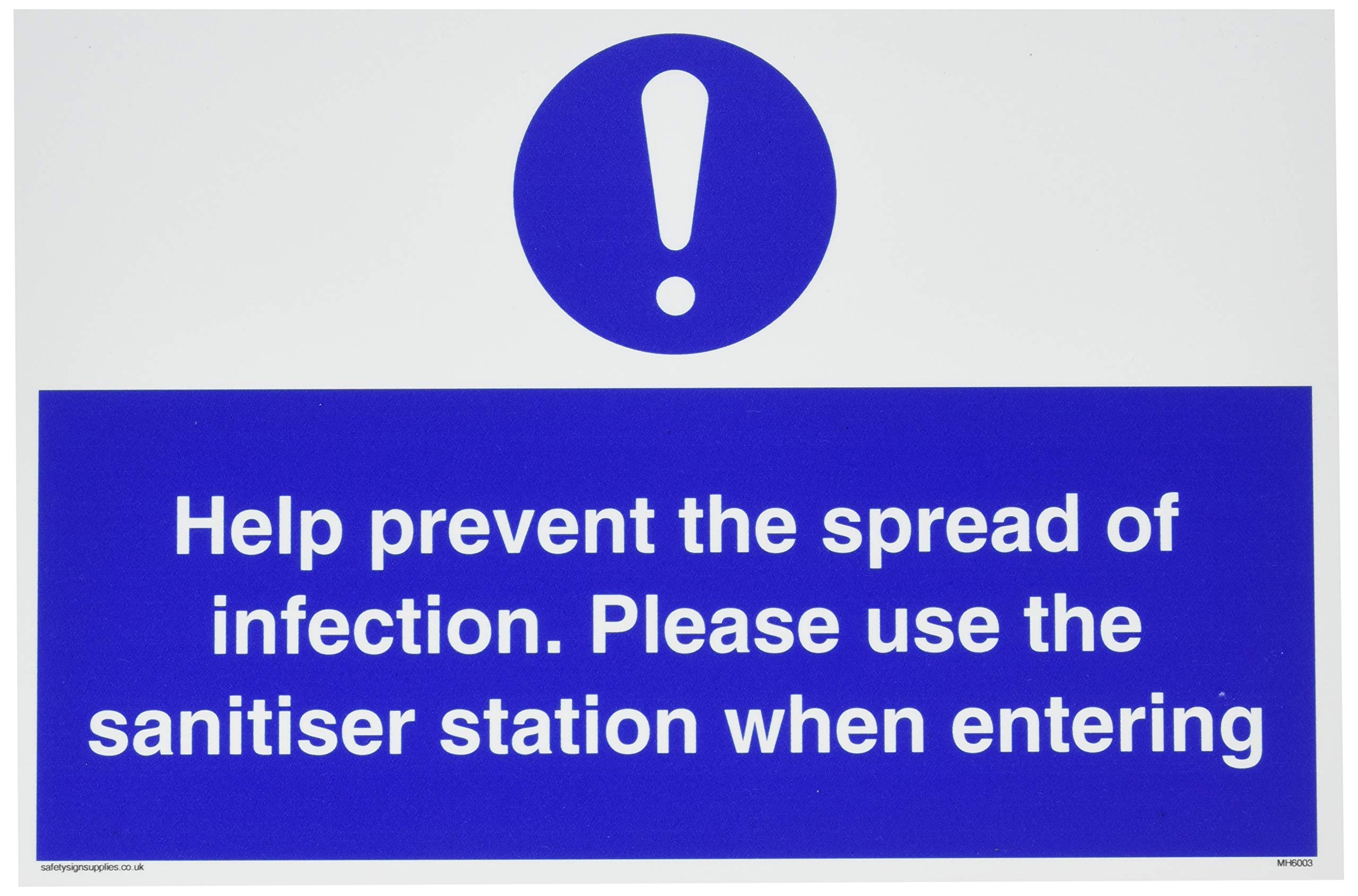Help prevent the spread of infection. Please use the sanitiser station when entering