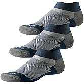 WANDER Merino Wool Breathable Running Socks 3 Pairs Athletic Ankle Sock Cushioned Support Thermal Low Cut Hiking Socks