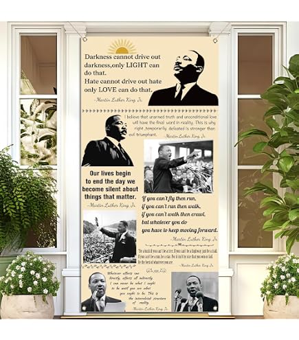 Türabdeckung „I Have A Dream“ Für MLK Day – 90x180 Cm, Wiederverwendbar, Für Klassenzimmer & Büro