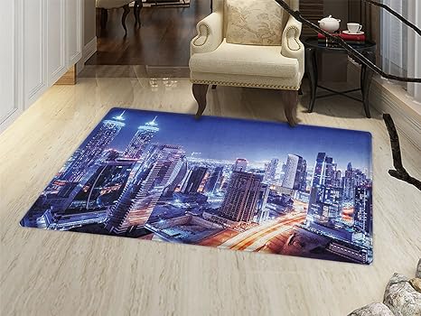 Amazon Com Smallbeefly City Floor Mat For Kids Dubai Downtown