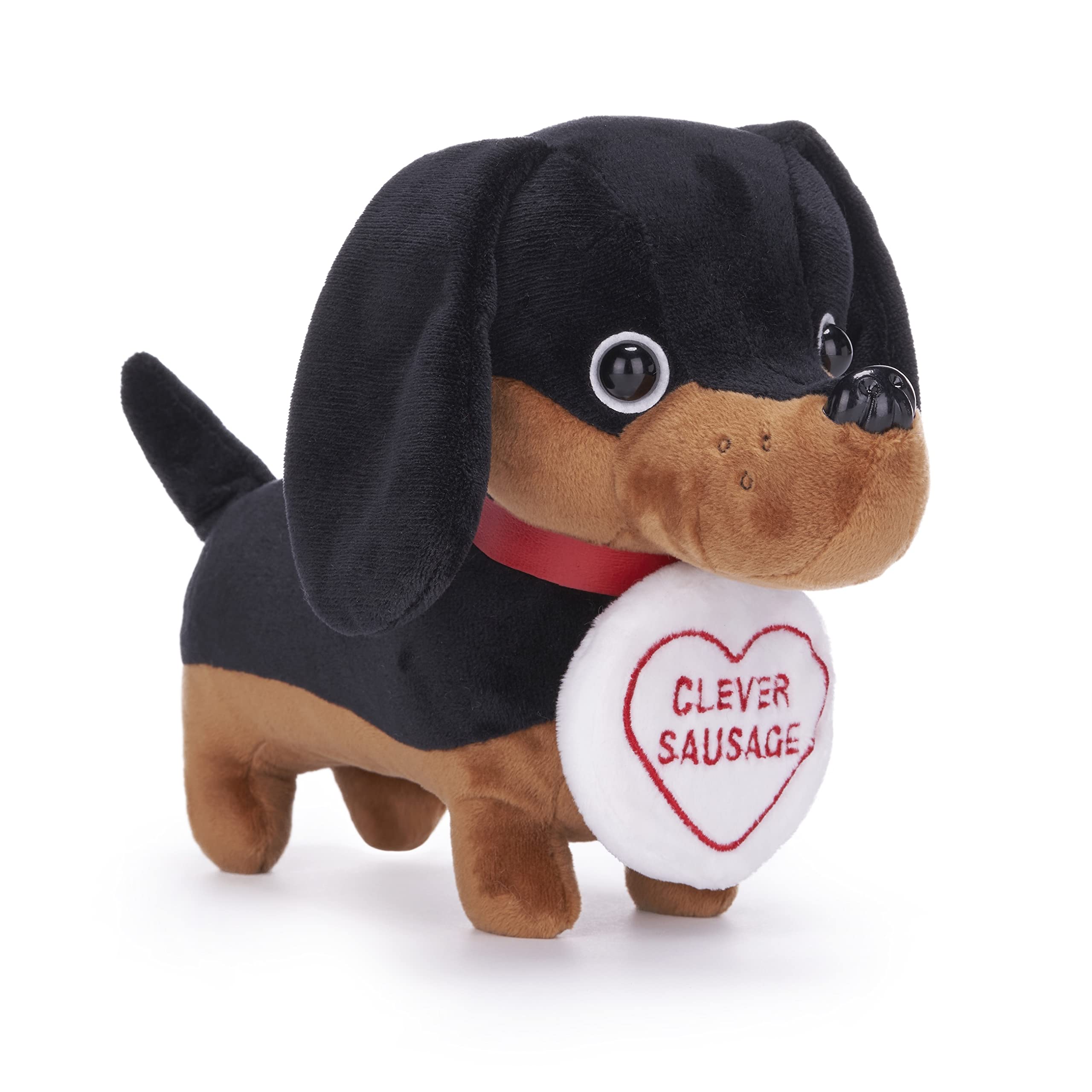 Posh Paws Swizzles Love Hearts Dave the Dachshund 'Clever Sausage' Dog 7" (18CM) Soft Toy