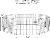 MidWest Homes for Pets Folding Metal Dog Exercise Pen 46 cm Tall Black E-Coat view 4