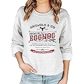 Griswold & Co Premium Egg Nog Christmas Sweatshirt - Graphic Sweatshirts for Women, Holiday Christmas Sweater, Comfy Pullover