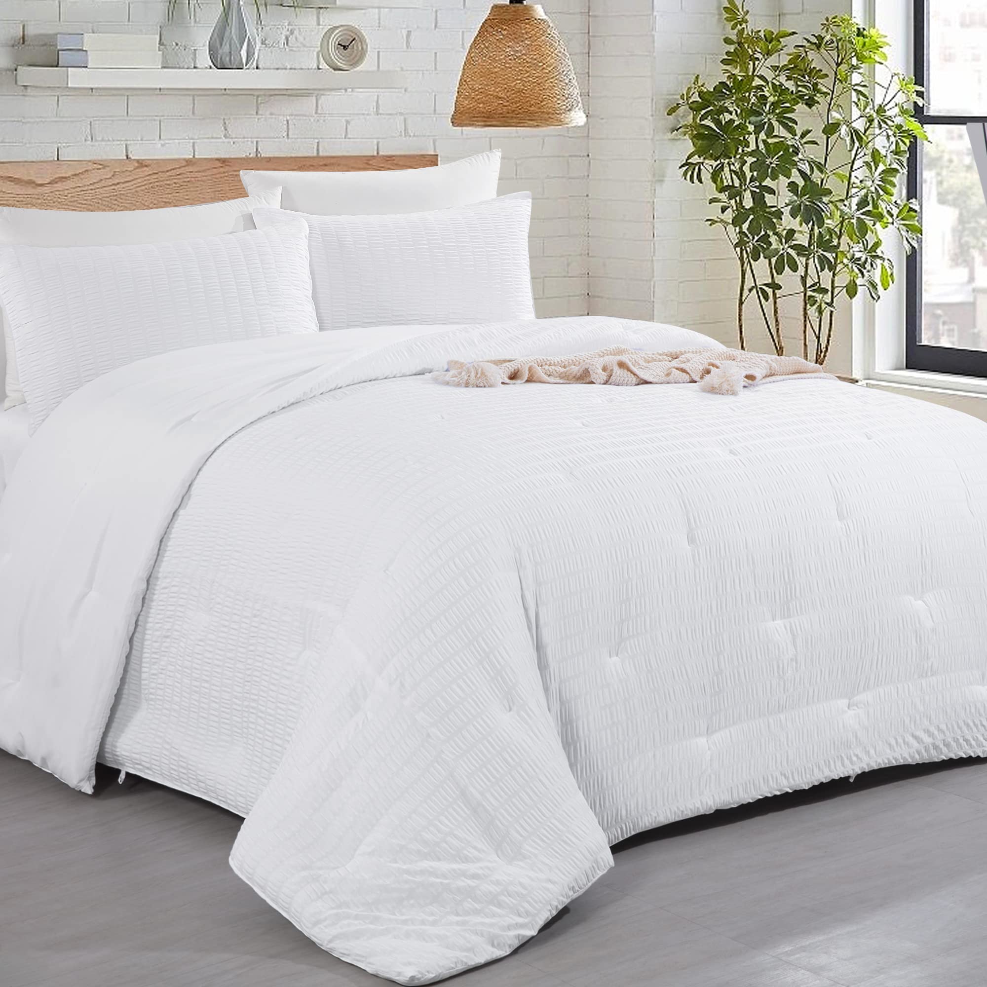 White Seersucker 2pc Set