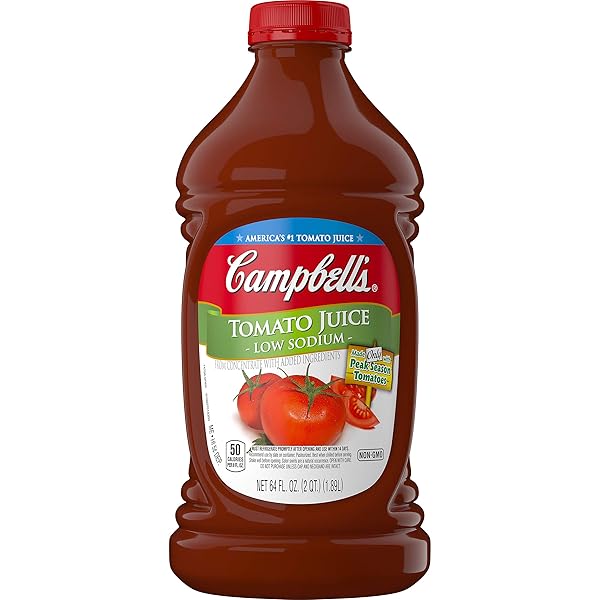 CAMPBELL’S TOMATO JUICE, LOW SODIUM, 64 OUNCE