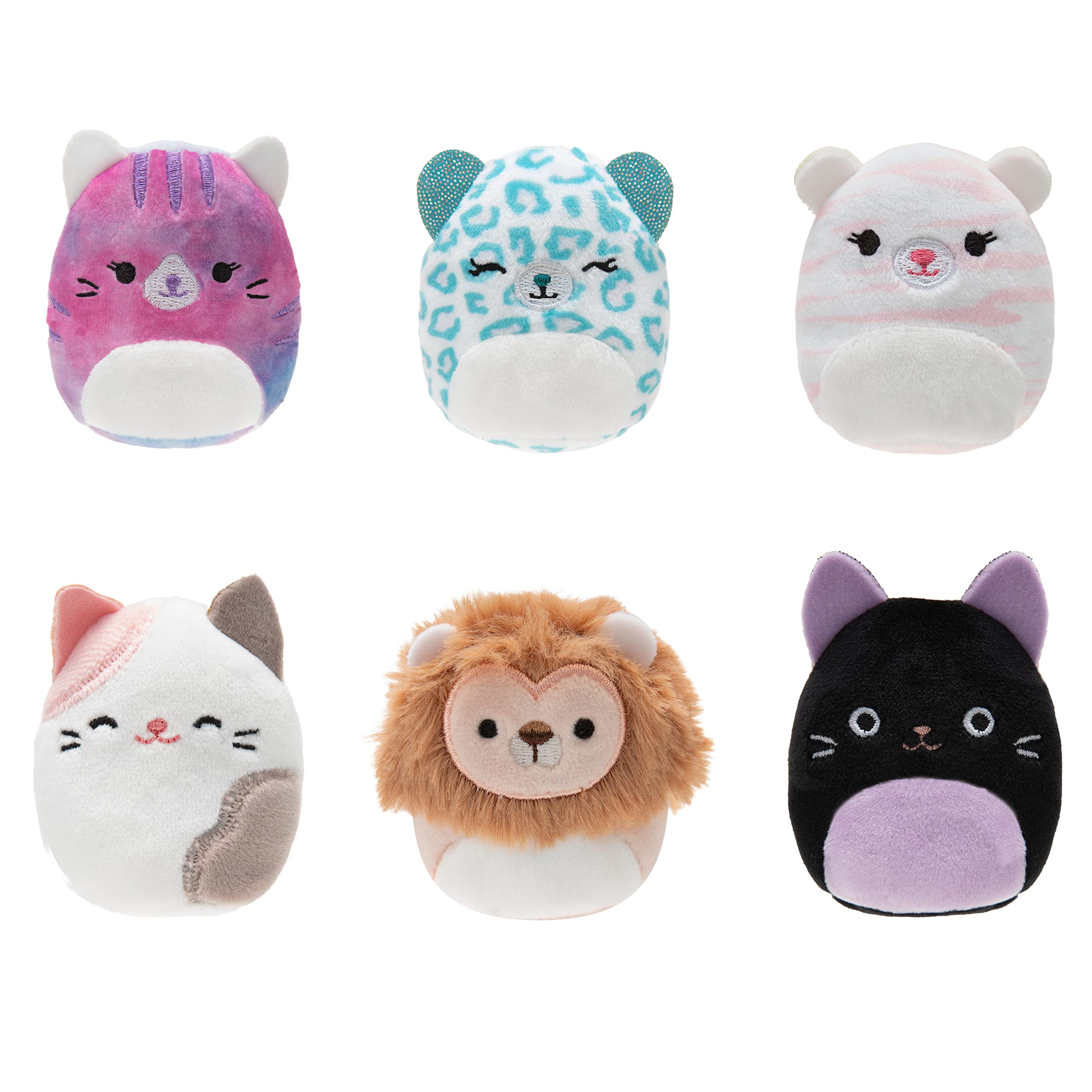Squishville SQM0330 Pack of 6 Cuddly Purr-FECT Squad Six 2-Inch Plush-Toys for Kids