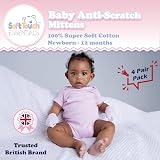 Soft Touch Baby Girls Mittens Pink 4 Pack Anti-Scratch Cotton view 2