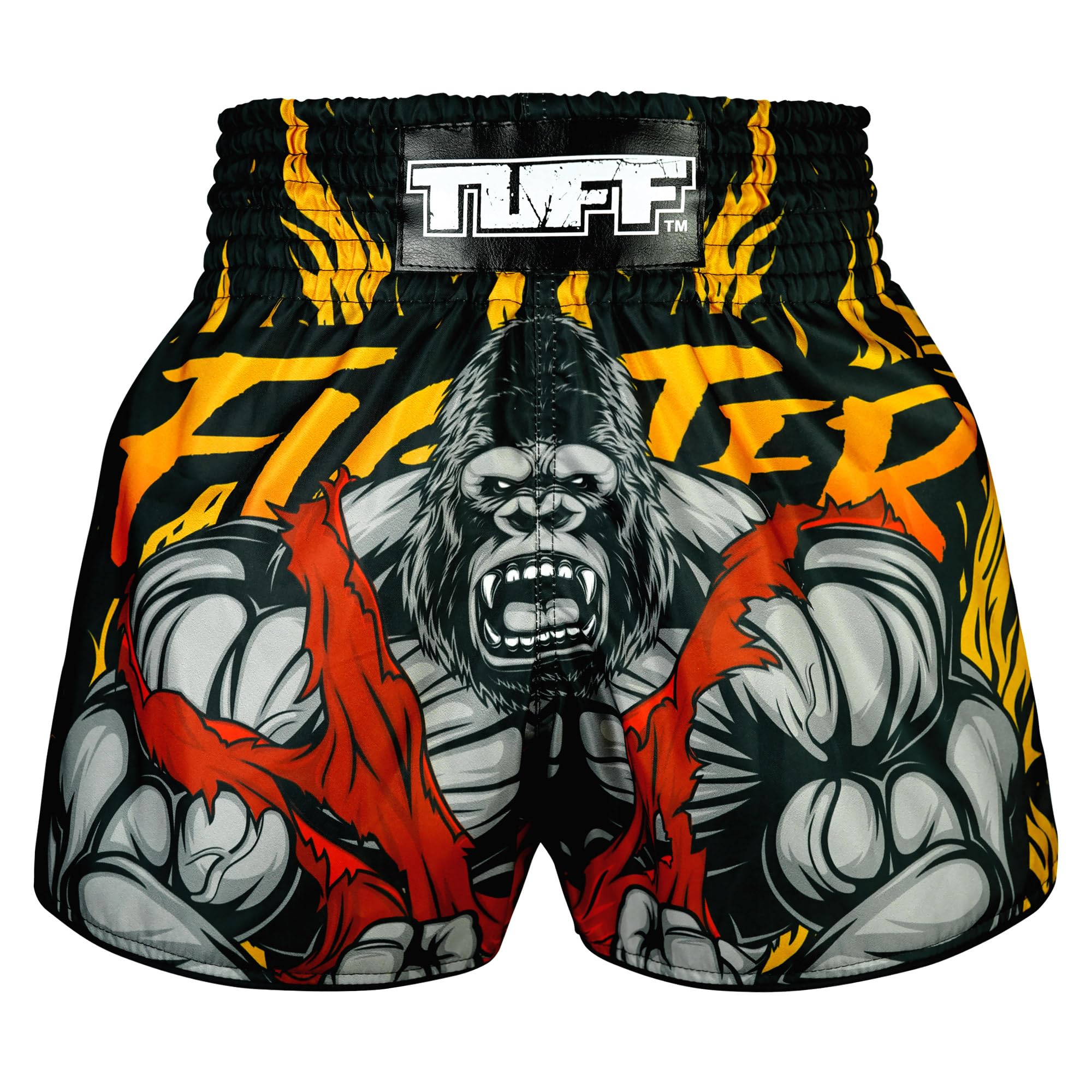 Photo 1 of Tuff Sport Muay Thai Boxing Shorts Retro Shorts Classic Slim Cut MMA Kickboxing Workout Set Training (US, Alpha, X-Large, Regular, Regular, TUF-RMS122-BLK)