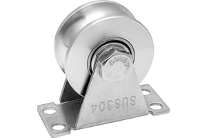 SHINICO Cable Pulley Wheel Stainless Steel, Duplex Bearings, Rope Pulley for Pulley System, Gym Equipment, Sliding Gate, 1 Pack