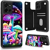 BFDHGQZC Wallet Case for Moto G Power 2025,Gorgeous Mushrooms | BFDHGQZC Wallet Case for Moto G Power 2025 / Moto G Play 2025 with RFID Card Holder, Kickstand & Shockproof Cover