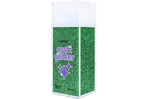 Hemway Craft Glitter Shaker 130g / 4.6oz Glitter for Arts, Crafts, Resin, Tumblers, Nails, Painting, Decoration, Festival, Cosmetic, Body - Ultrafine (1/128" 0.008" 0.2mm) - Emerald Green