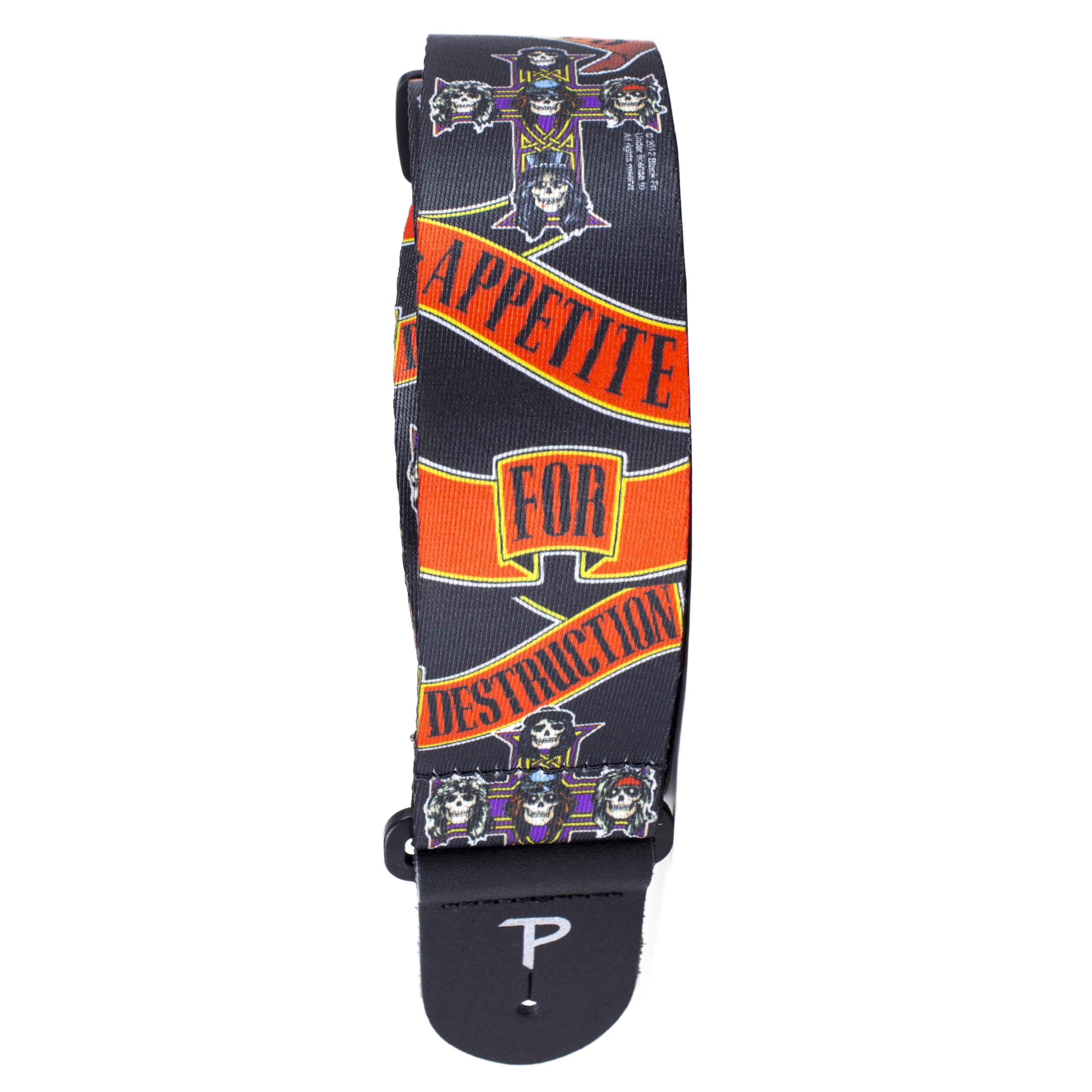 Perri's Leathers LPCP-6013 Guns N Roses Polyester Guitar Strap, 39"- 58"