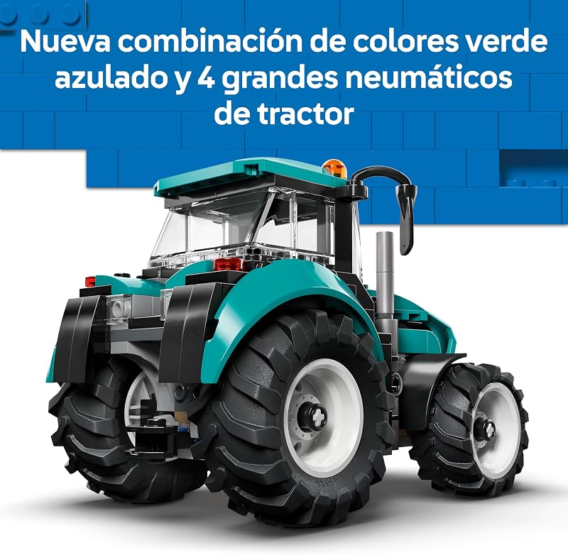 City Tractor de Juguete - Maqueta de Vehículo Agrícola y de Granja con Mifigura de Agricultor - Regalo de Cumpleaños para Niños de 6+ Años y Aficionados a la Ingeniería - 60498