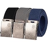 Levi's Unisex-Adult Casual Cut-To-Fit Web Belt Sets - 3 Pack Straps with Interchangeable Buckle