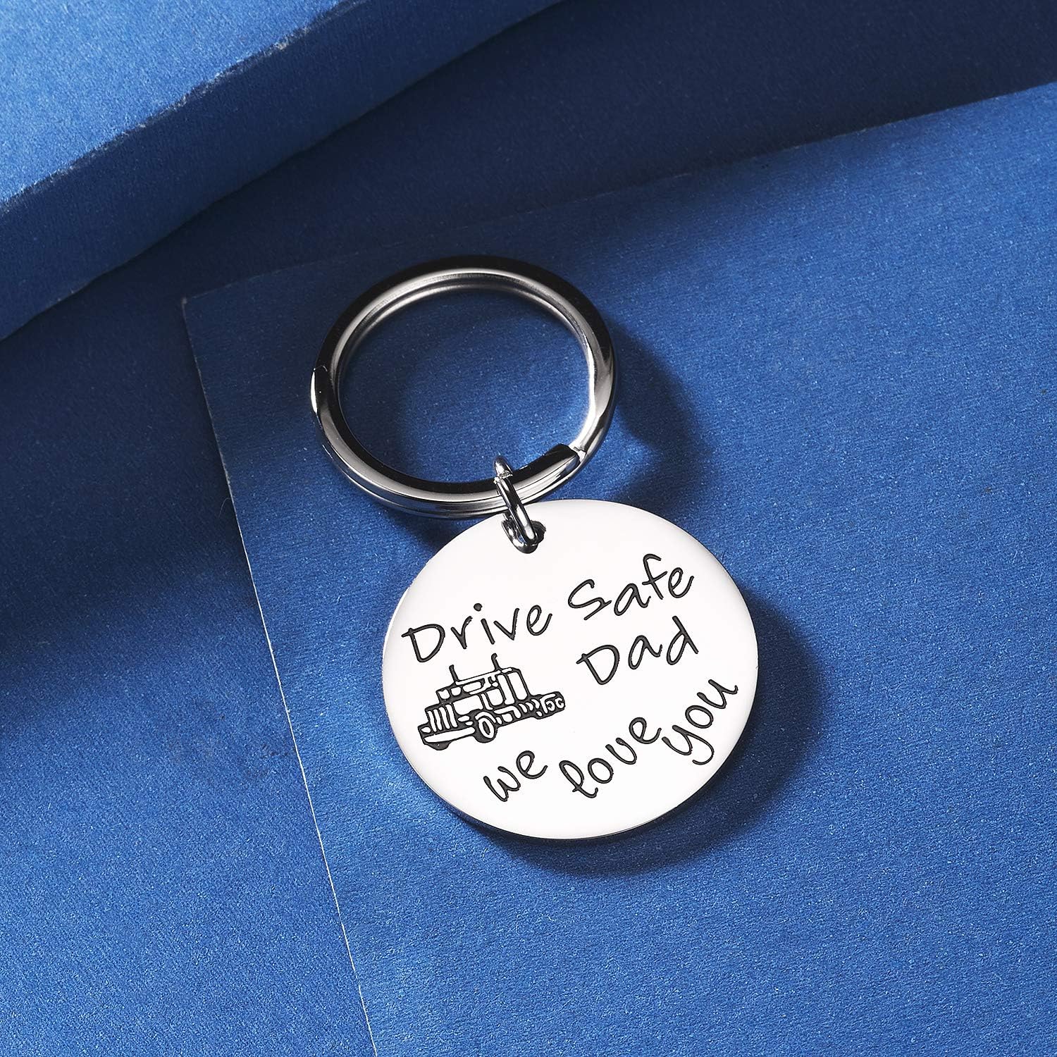 CJ&M Truck Driver Keychain - Trucker & Truck Dad - Father's Day & Papa Gift, L - Image 3