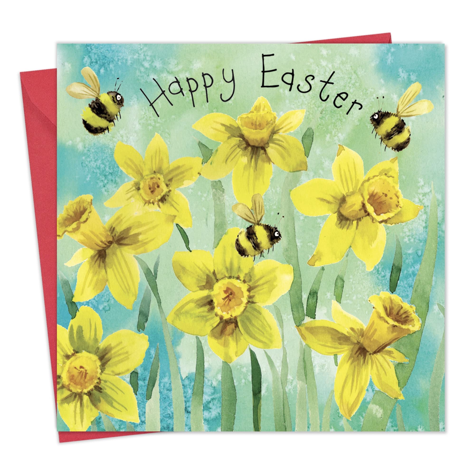 Twizler Easter Card Daffodils - Easter Sunday Card for Her or Him - Wife Husband - Mum Dad - Granddaughter Grandson