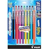 Pilot FriXion ColorSticks Erasable Gel Ink Pens, Fine Point 0.7 mm, Assorted Colors, Pack of 16, Erasable Pens - Ideal for School, Journaling, & Office Writing