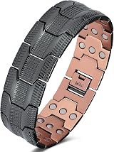 Jeracol Copper Magnetic Bracelet for Men 57 Magnets Adjustable Gift Box