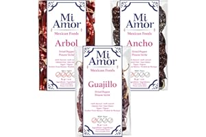 Birria Mix – Dried Chilli Peppers Variety (3 × 85 g): Guajillo, Ancho & Árbol | Resealable Packs | Natural and Premium | Auth