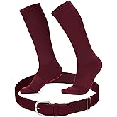 Youth Baseball Socks and Belt Set – Baseball or Softball Socks and Adjustable Belt