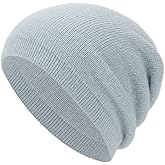 EASTER BARTHE Women & Men Double-Layer Cashmere Wool Blend Warm Winter Slouchy Knit Beanie Stocking Cap Ski Hat for Women Men