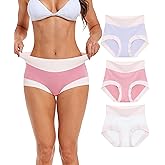 ANLIQI Womens Underwear Pack Bikini Briefs Panties Cotton Modal Moisture Wicking Soft Hipster Undies for Ladies