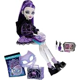 Monster High Self-Scare Secrets Spectra Vondergeist Doll | Unboxing Accessories Set with 13 Realistic Surprises like Manicure Kit and Vinyl with Record Player