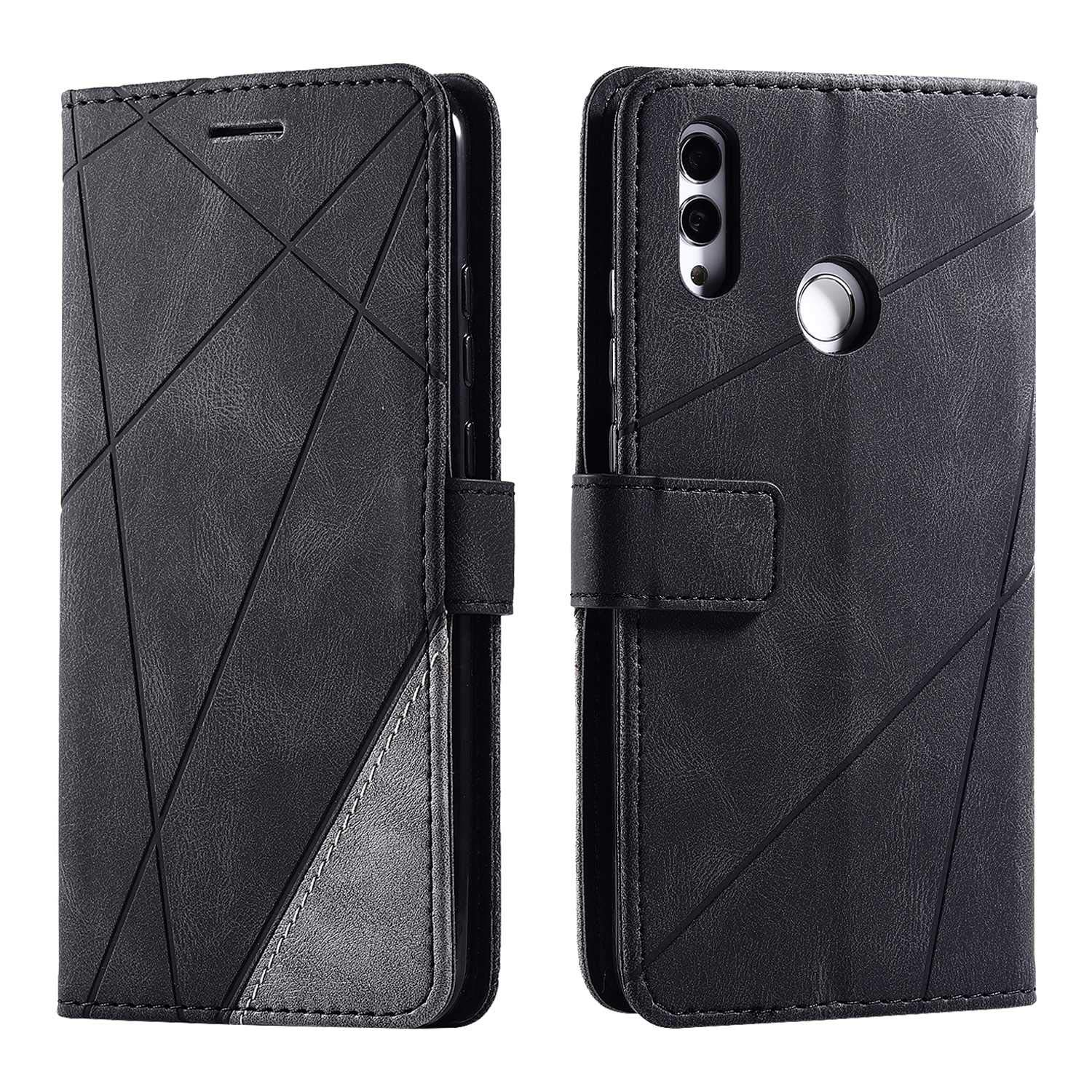 SONWO Case for Huawei P Smart 2019 / Huawei Honor 10 Lite Case, Premium Leather Flip Wallet Case Magnetic Closure Card Slots Kickstand Phone Case for Huawei P Smart 2019/10 Lite, Black
