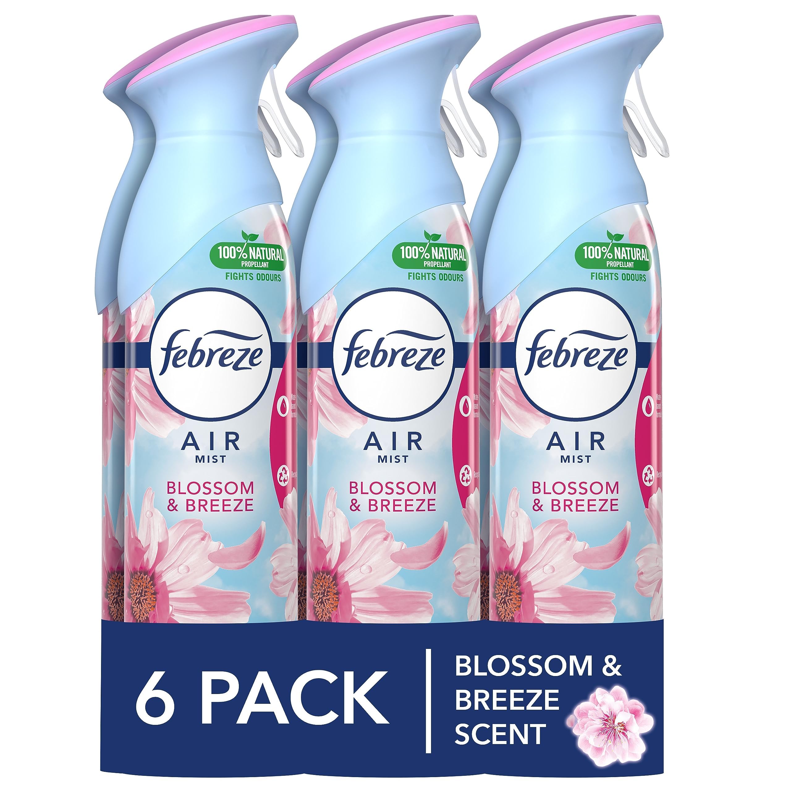 FEBREZE Air Effects Air Freshener Spray Blossom and Breeze 300 ml (Pack of 6)