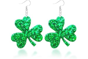 HARRY AND HENRY St Patricks Day Accessories Shamrock Earrings for Women St Patricks Day Earrings Acrylic Green Drop Earrings Irish Holiday Earrings Jewelry St Patricks Day Shirt Women Outfits