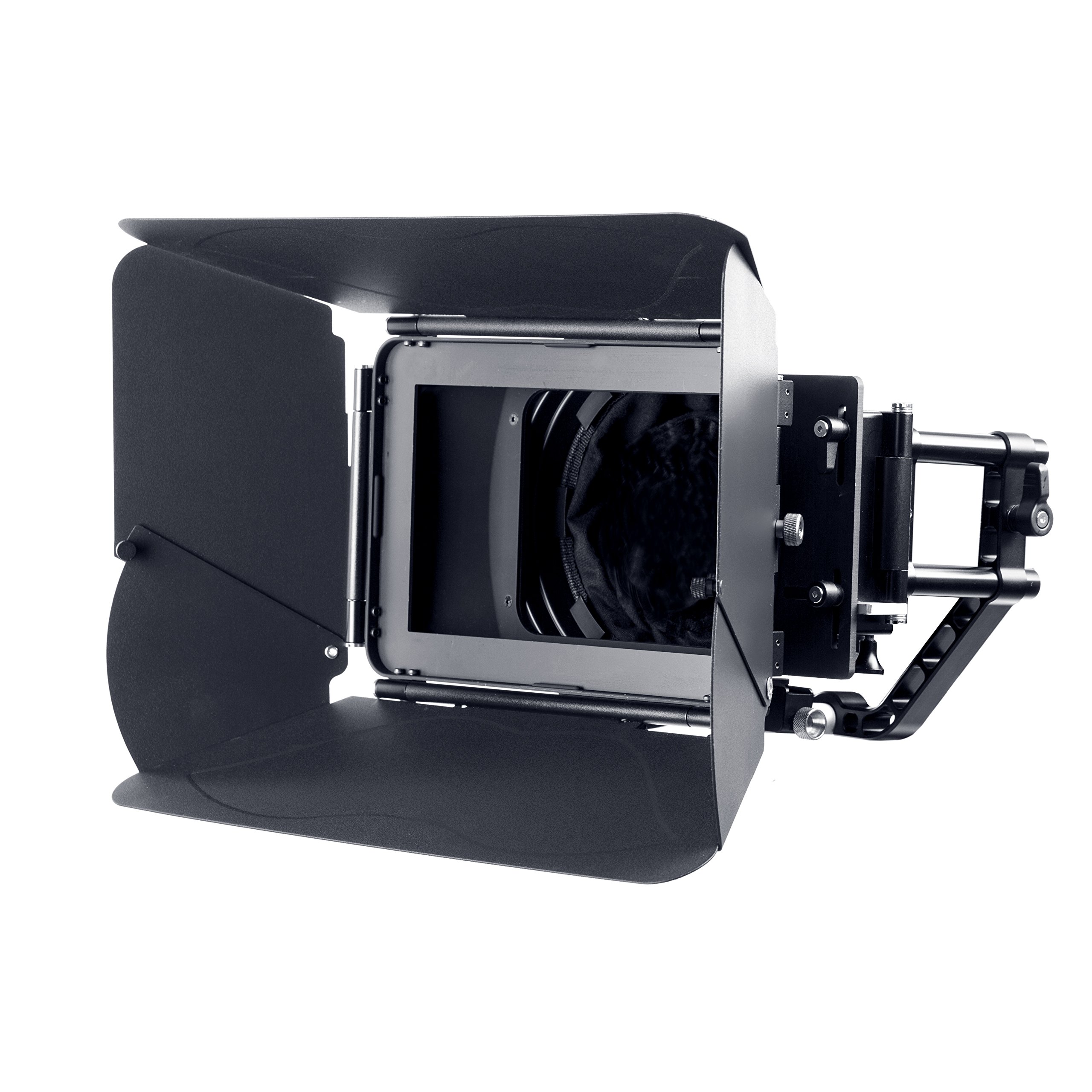 Movo MB400 MK II Professional Matte Box with Swing-Away Arm. French Flags, Side Wings & Universal Anti-Reflection Donut (for 15mm Rod System)
