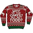 Why is The Carpet All Wet Todd Ugly Christmas Sweater Red