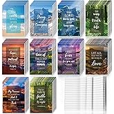 CHENGU 100 Pcs Bible Verse Notebook Christian Journals Bulk Christian Gifts Religious Prayer Journals Inspirational Notepads for Women Men Scripture Notepads Pocket for Office School (Classic Style)
