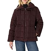 Amazon Essentials Women's Oversized-Fit Square Quilted Puffer Jacket with Adjustable Waist