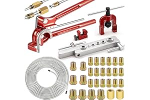 smseace 26Pack 3/16 Inch Brake line kit Include 25 FT Zinc-Plated Brake Lines with Fitting(16pcs Fittings,2pcs Union+4pcs Nut
