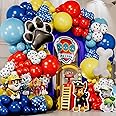 ALL-IN-1 Paw Balloons Garland Arch Kit with BONUS Dog Bone & Paw Print Balloons for Paw Birthday Decorations – Paw Balloons Backdrop, Paw Party Supplies for 3rd yo Boy
