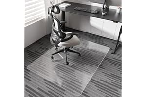 FUNMAT Chair Mat for Carpet, 36" x 48" Desk Chair Mat for Carpeted Floors, Non-Slip Office Vinyl Mat for Carpet with Studded, Easy Glide Heavy Duty Floor Protector Mat for Home Office, Clear