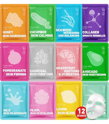 Amazon.com : FOODAHOLIC [ Nature Skin ] 100 Combo Pack Face Sheet