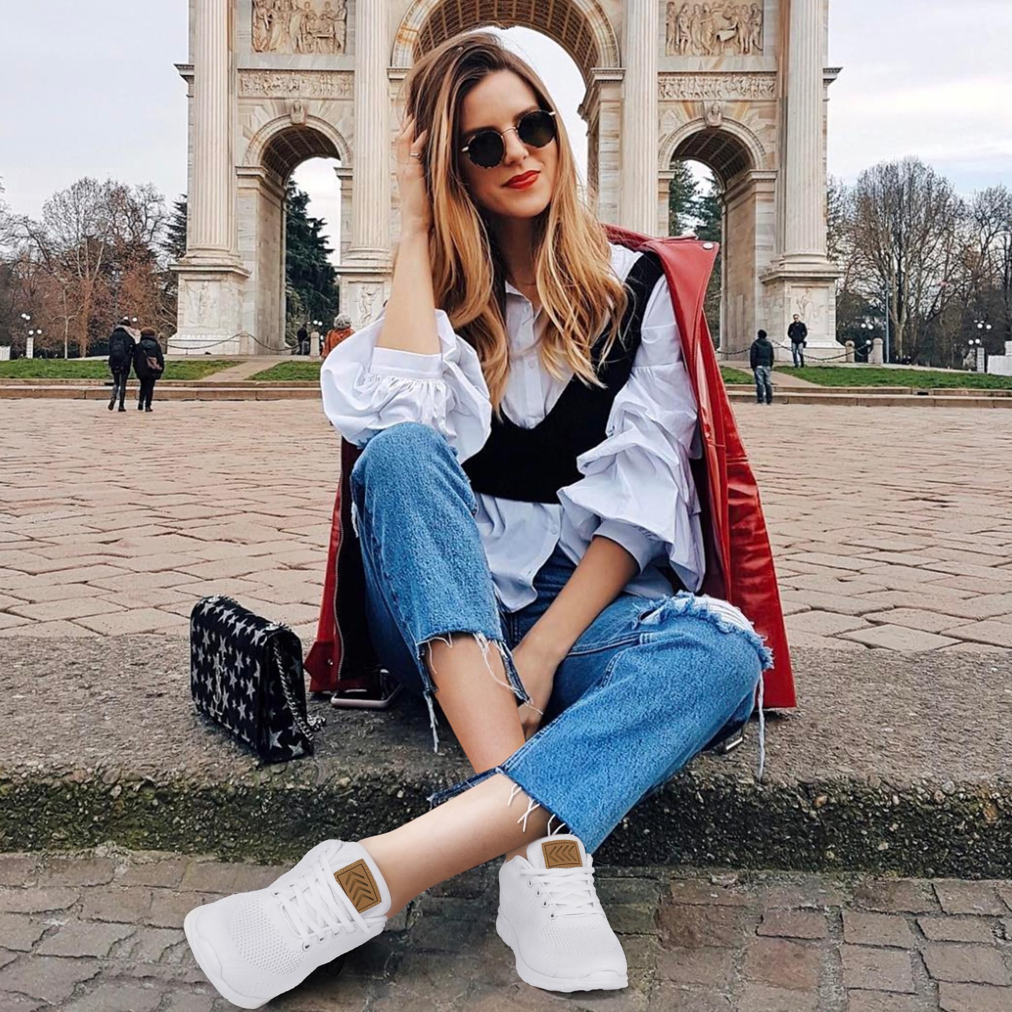 Alicegana Womens Sneakers Tennis Shoes Lightweight Non Slip Casual Walking Running