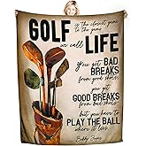 Golf Gifts for Men, for Golfers, Funny Golf Gifts for Sport Fan Kids Adults, Golf Gifts for Women, Soft Fleece Throw Golf Blanket for Birthday Gift, Father's Day to Golf Lover-50" x 60"