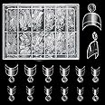 Buqikma Nail Tips Short Oval - 600PCS French Tips Round Shape Half Cover False Acrylic Nails Artificial Tips for DIY & Salon (with Handle - Clear)