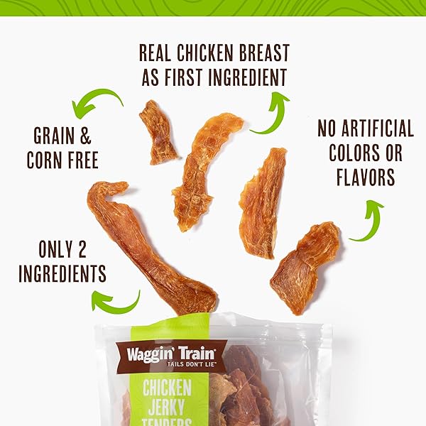WAGGIN’ TRAIN LIMITED INGREDIENT, GRAIN FREE DOG TREAT, CHICKEN JERKY TENDERS – 11 OZ. POUCH